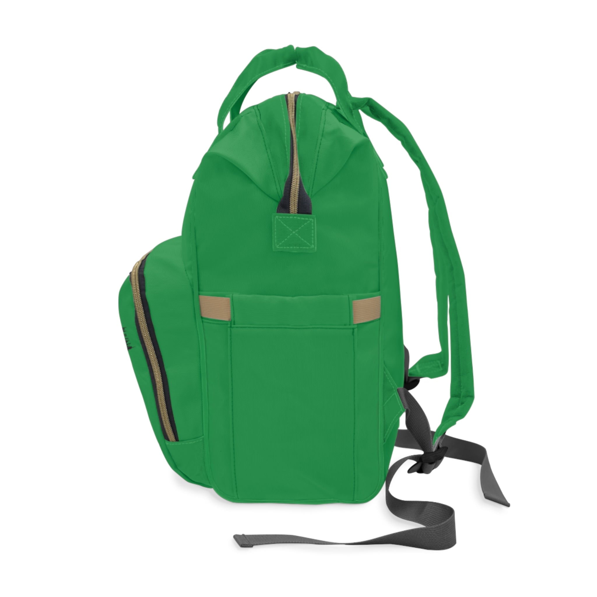 Stylish Green Multifunctional Diaper Backpack | Trendy Baby Bag for Parents