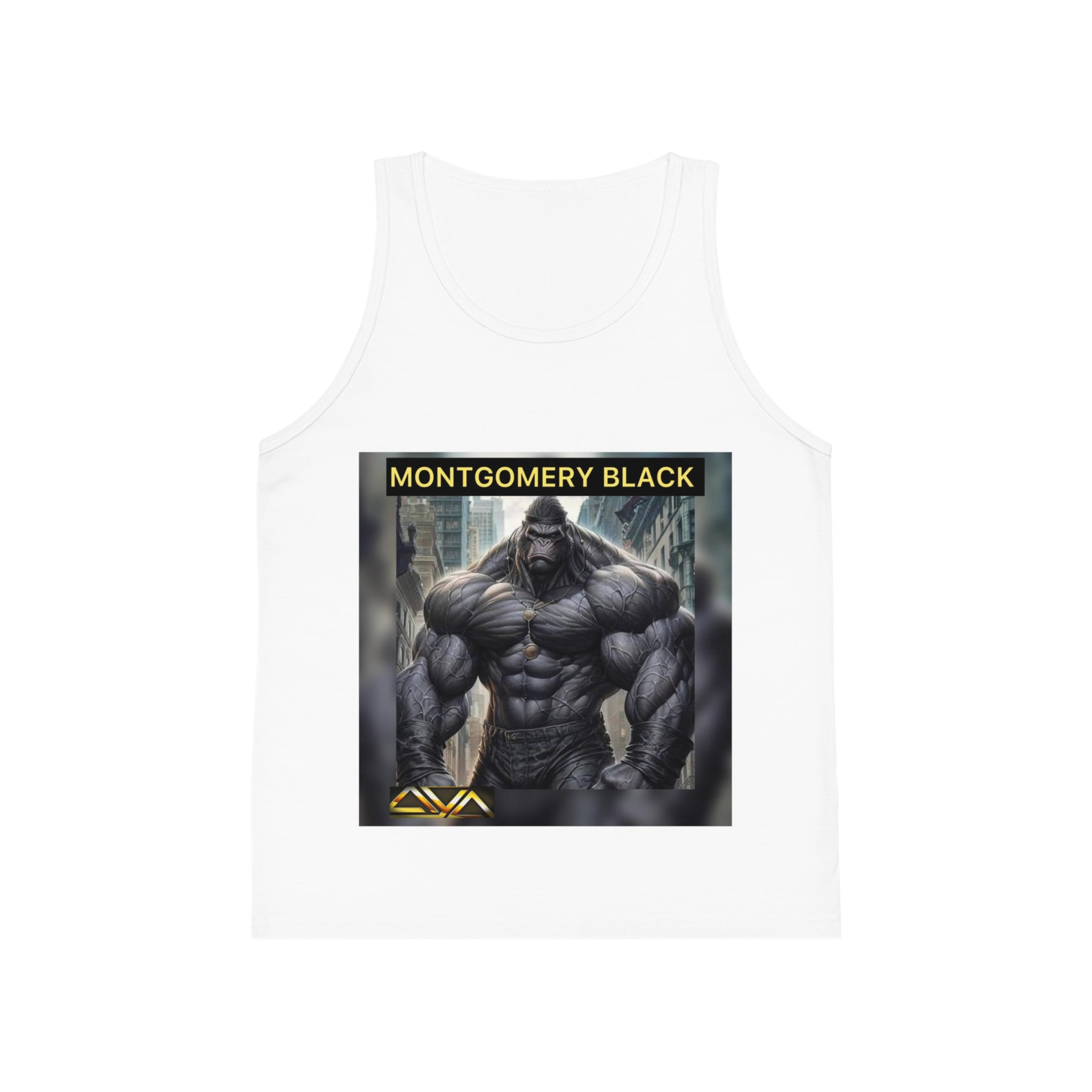 Montgomery Black Kid's Jersey Tank Top - Superhero Vibe for Active Youth