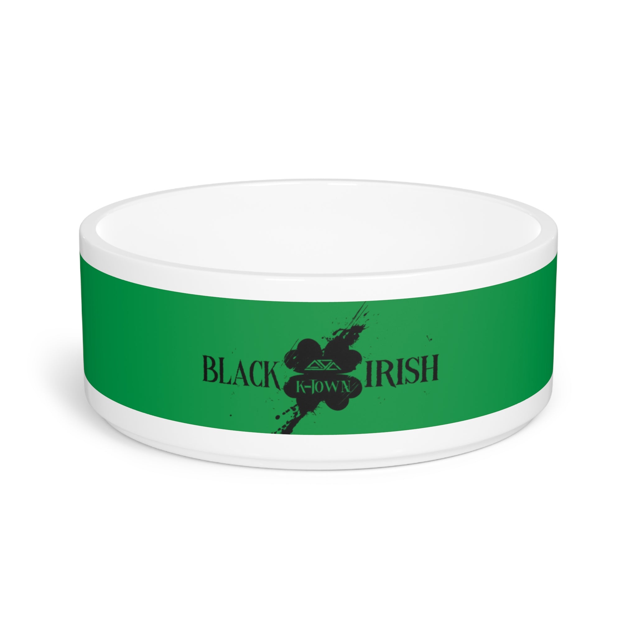 Black Irish Pet Bowl - Stylish Dog Dish for Pet Lovers