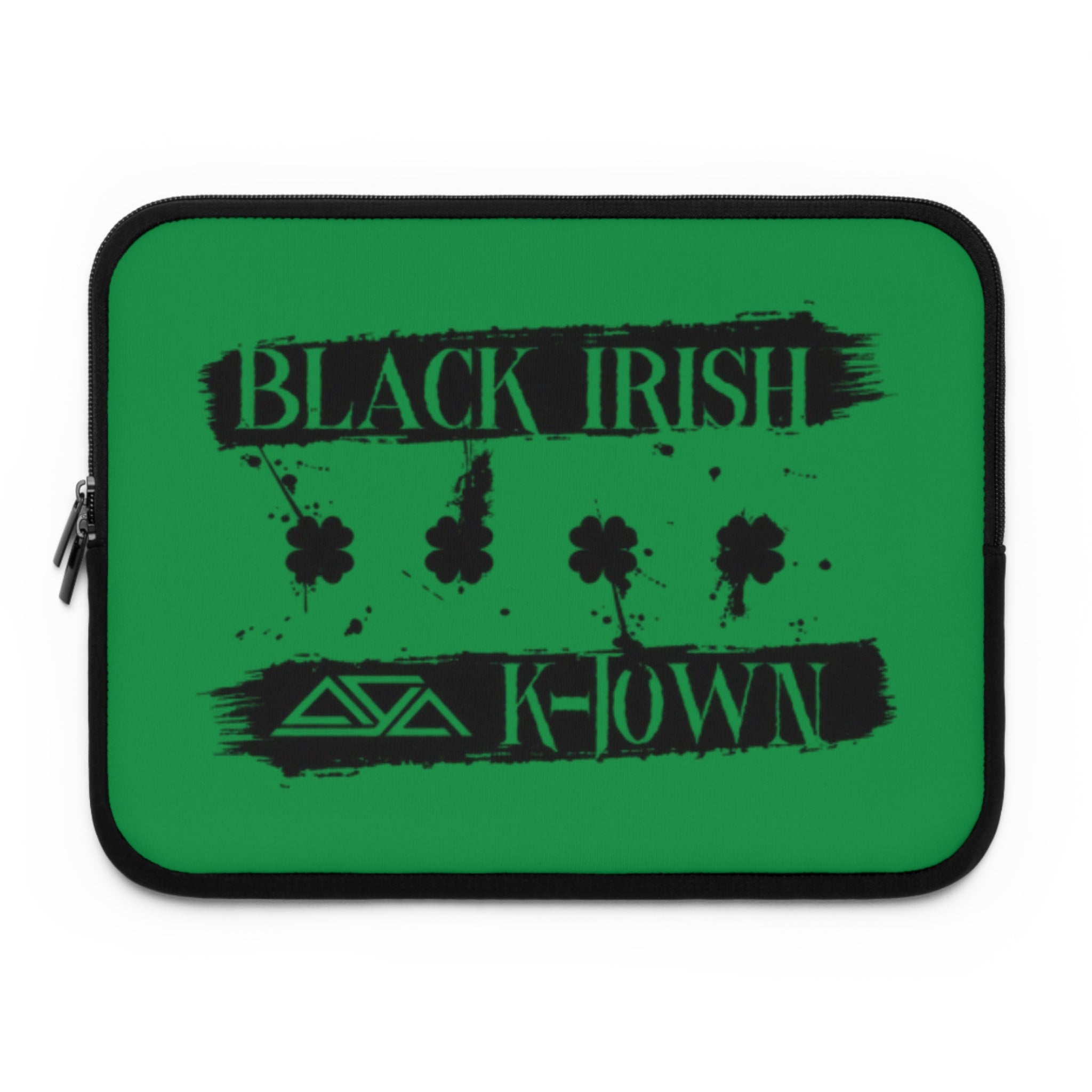 Black Irish K-Town Laptop Sleeve - St. Patrick's Day Inspired Tech Case