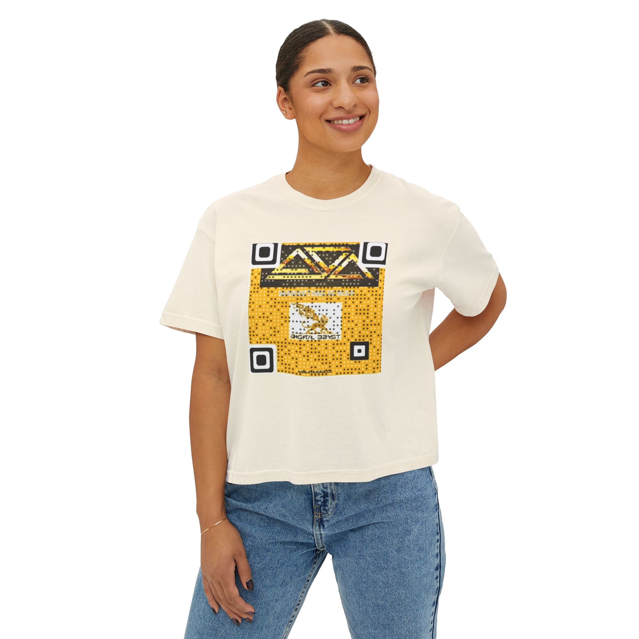 Stylish Women's Crop Top with Unique Graphic Design