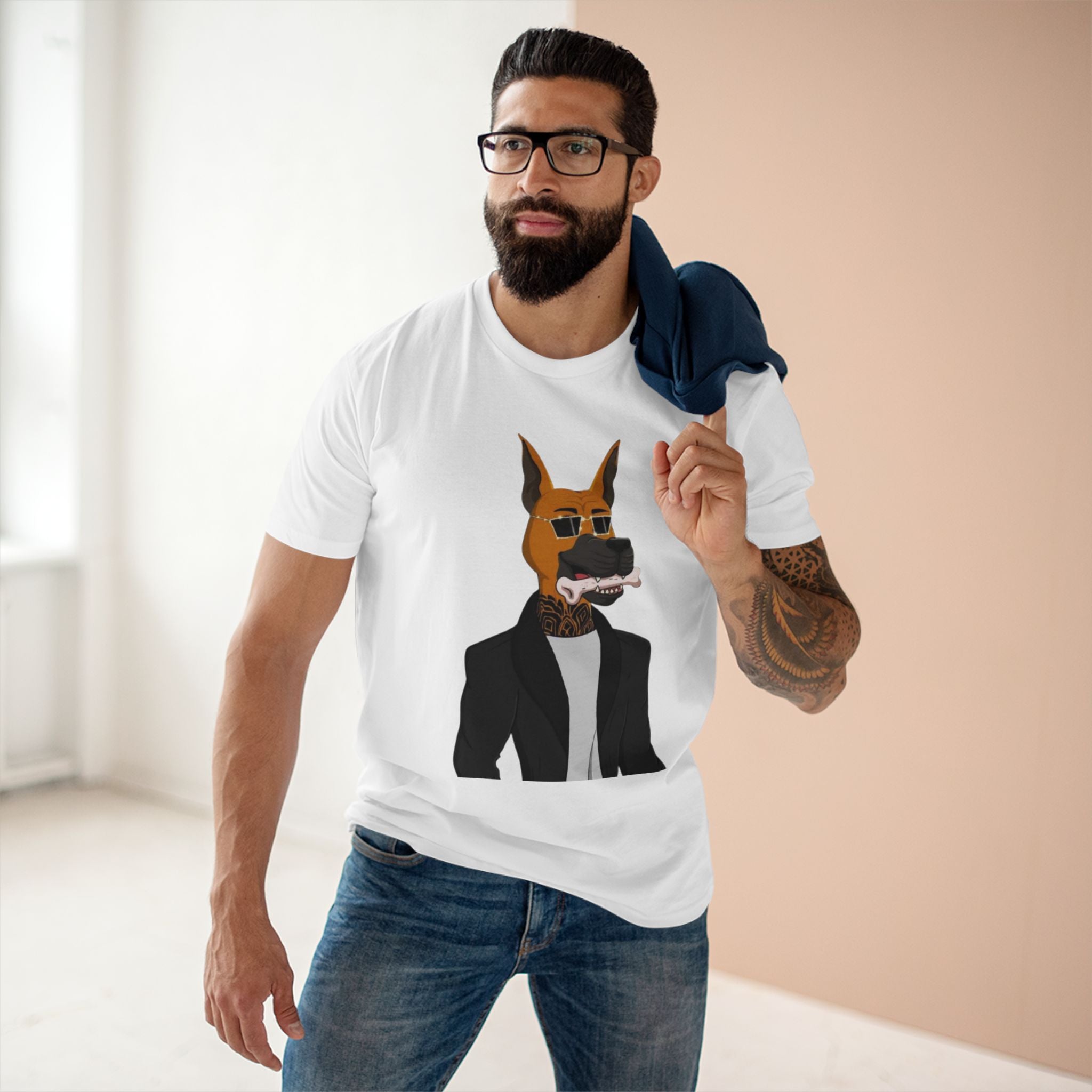 Cool Dog Graphic Adult Staple Tee - Trendy Casual Wear