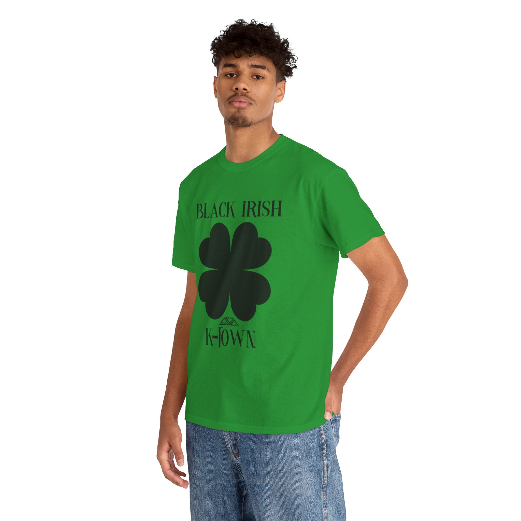 St. Patrick's Day Black Irish Unisex Heavy Cotton Tee