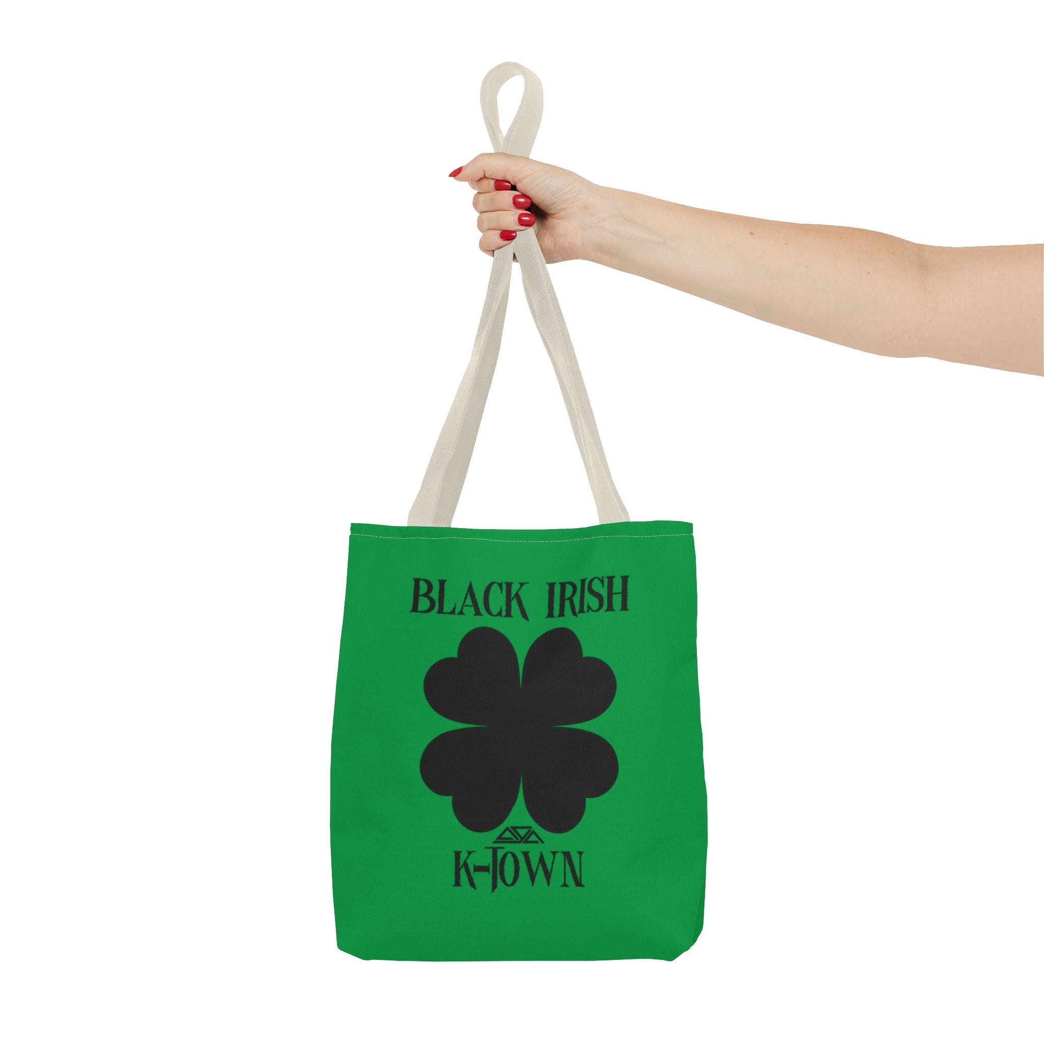 Black Irish K-Town St. Patrick's Day Tote Bag - Fun Green Shamrock Design