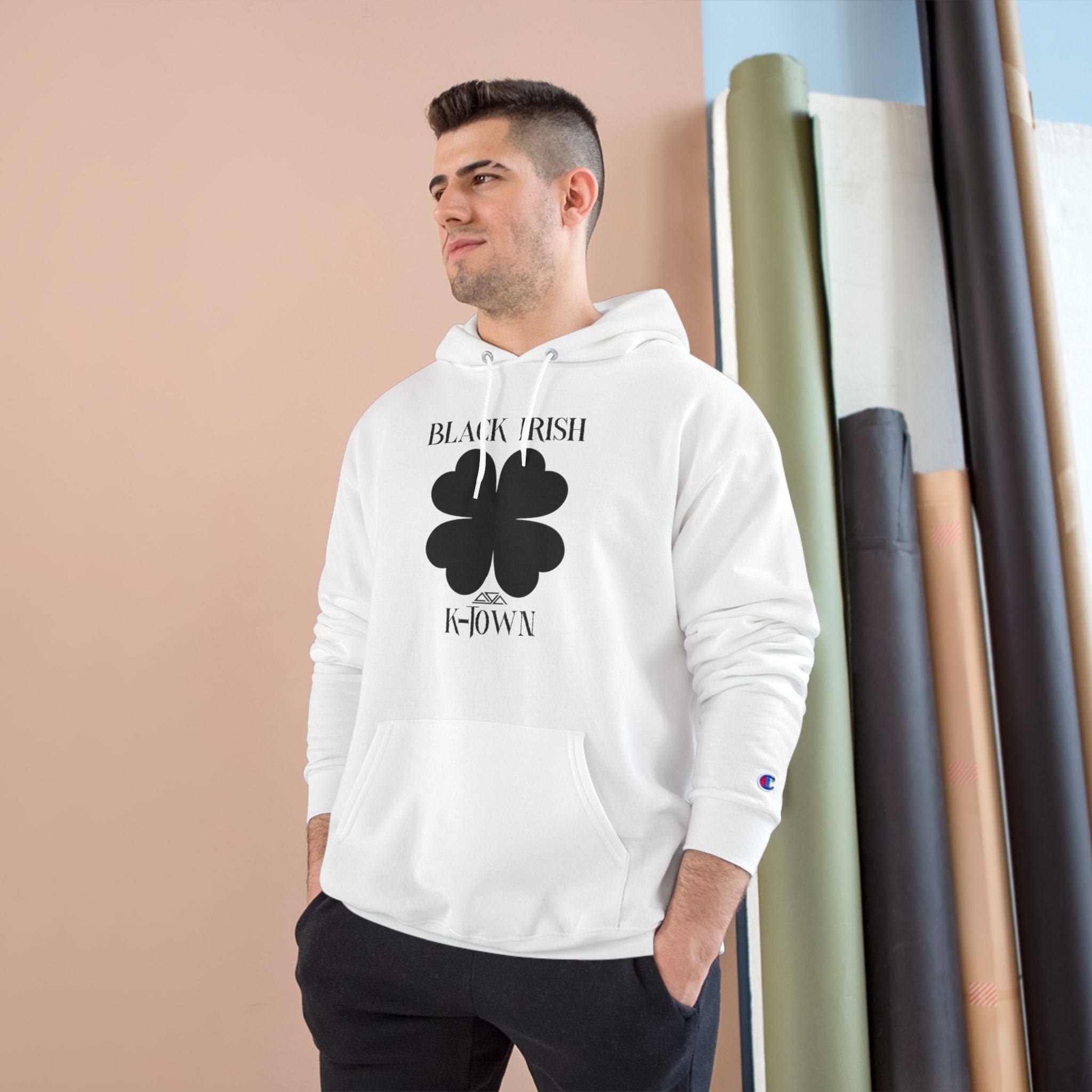 Black Irish K-OWN Champion Hoodie - Perfect for St. Patrick's Day and Everyday Comfort