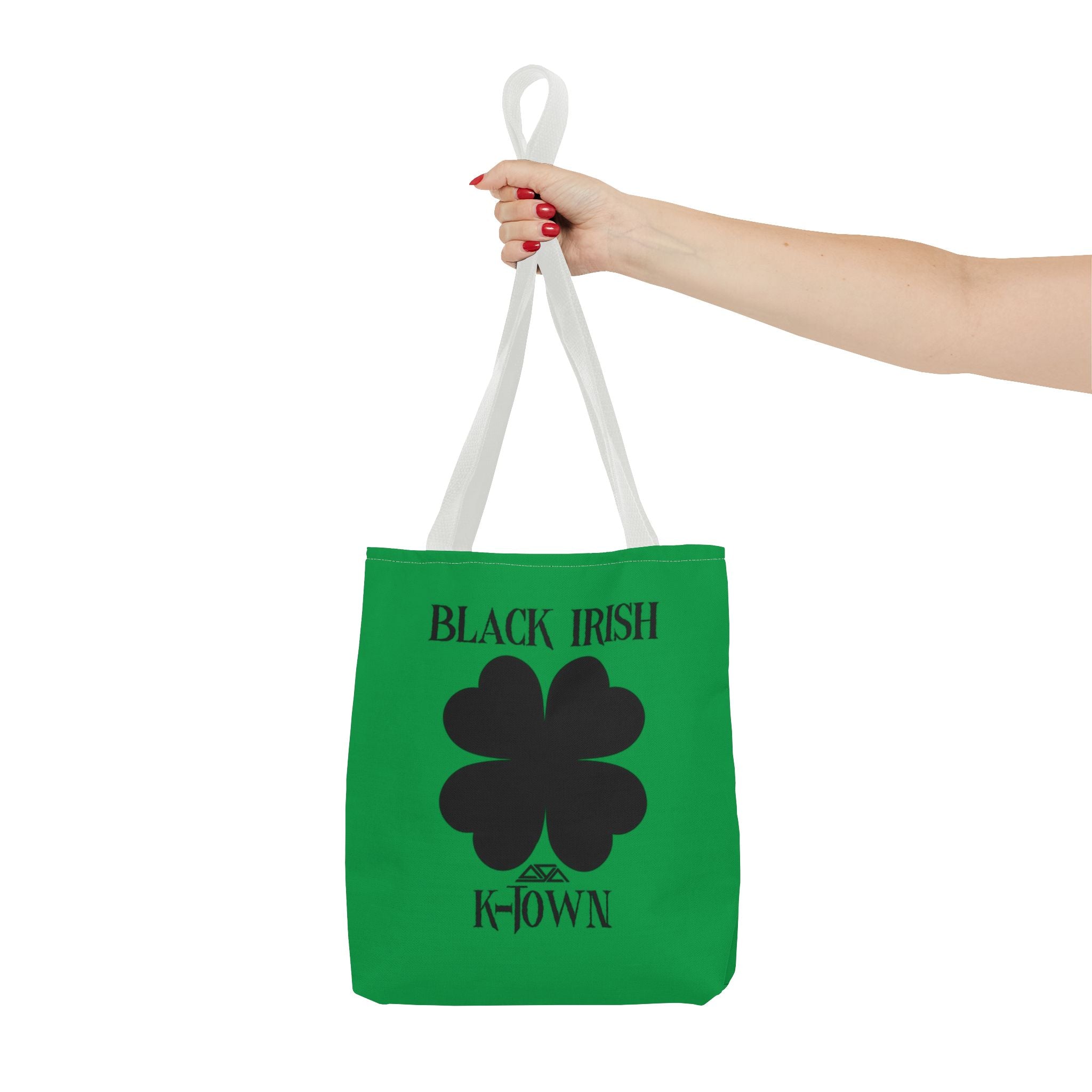 Black Irish K-Town St. Patrick's Day Tote Bag - Fun Green Shamrock Design