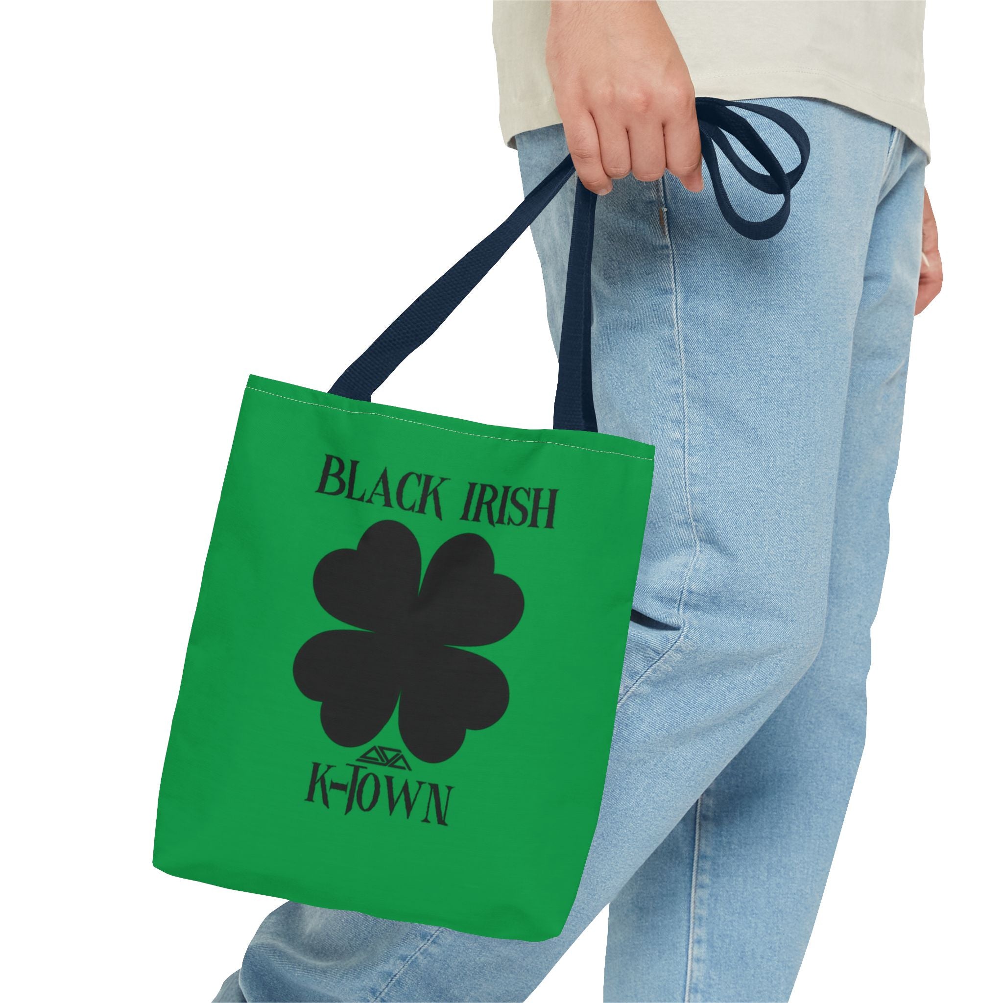 Black Irish K-Town St. Patrick's Day Tote Bag - Fun Green Shamrock Design