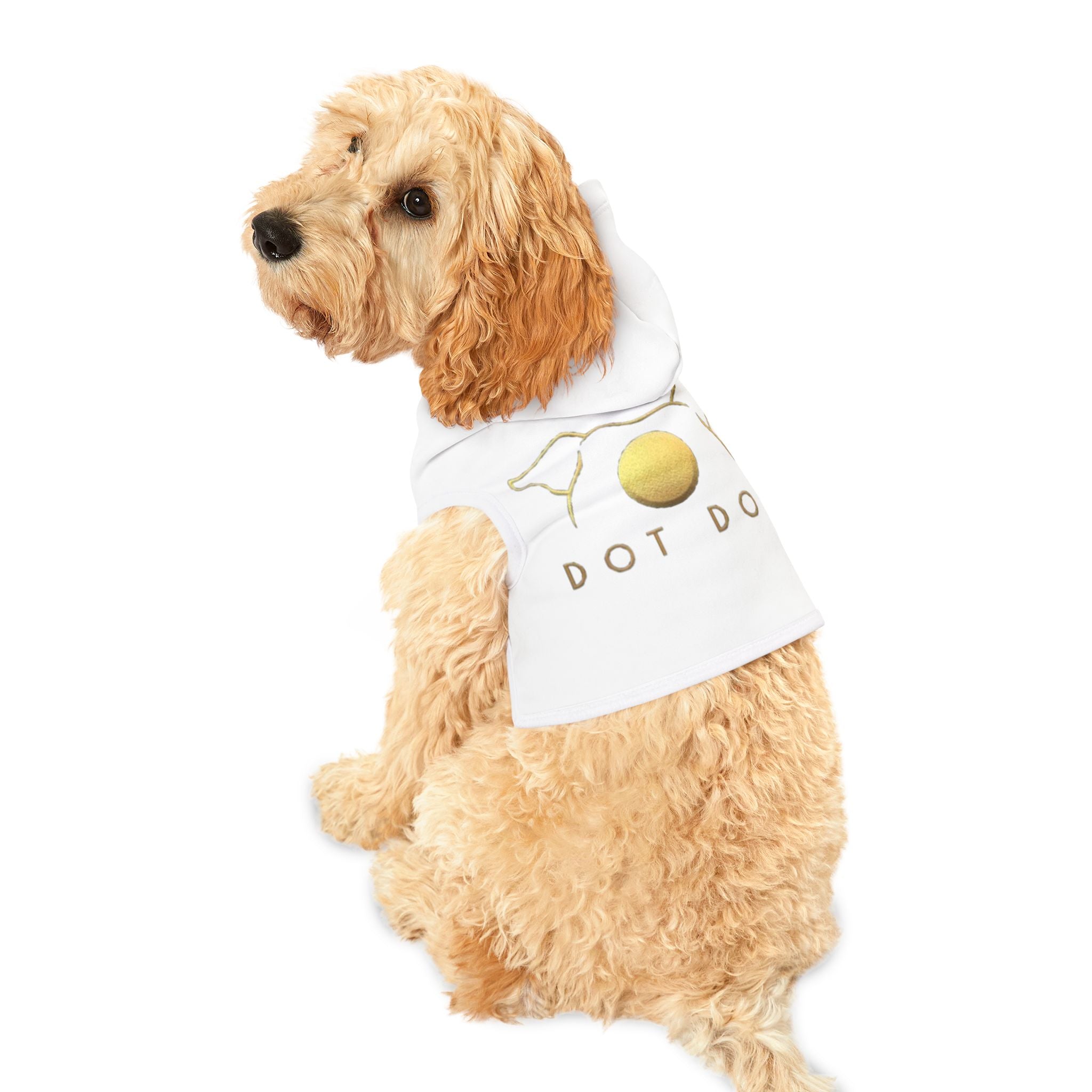 Stylish Pet Hoodie with Golden Dog Design