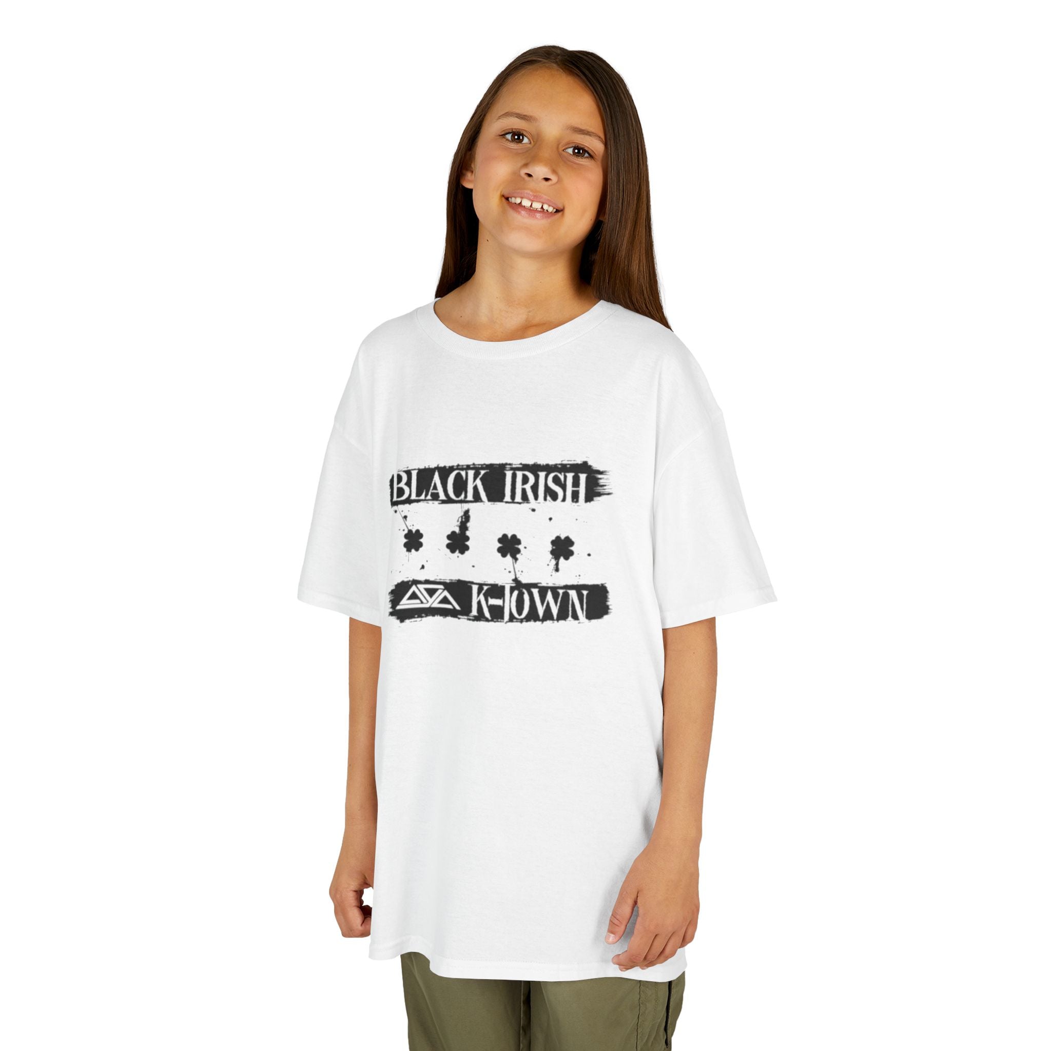 Black Irish Kids Heavy Cotton Tee - Fun & Trendy Tee for Young Adventurers