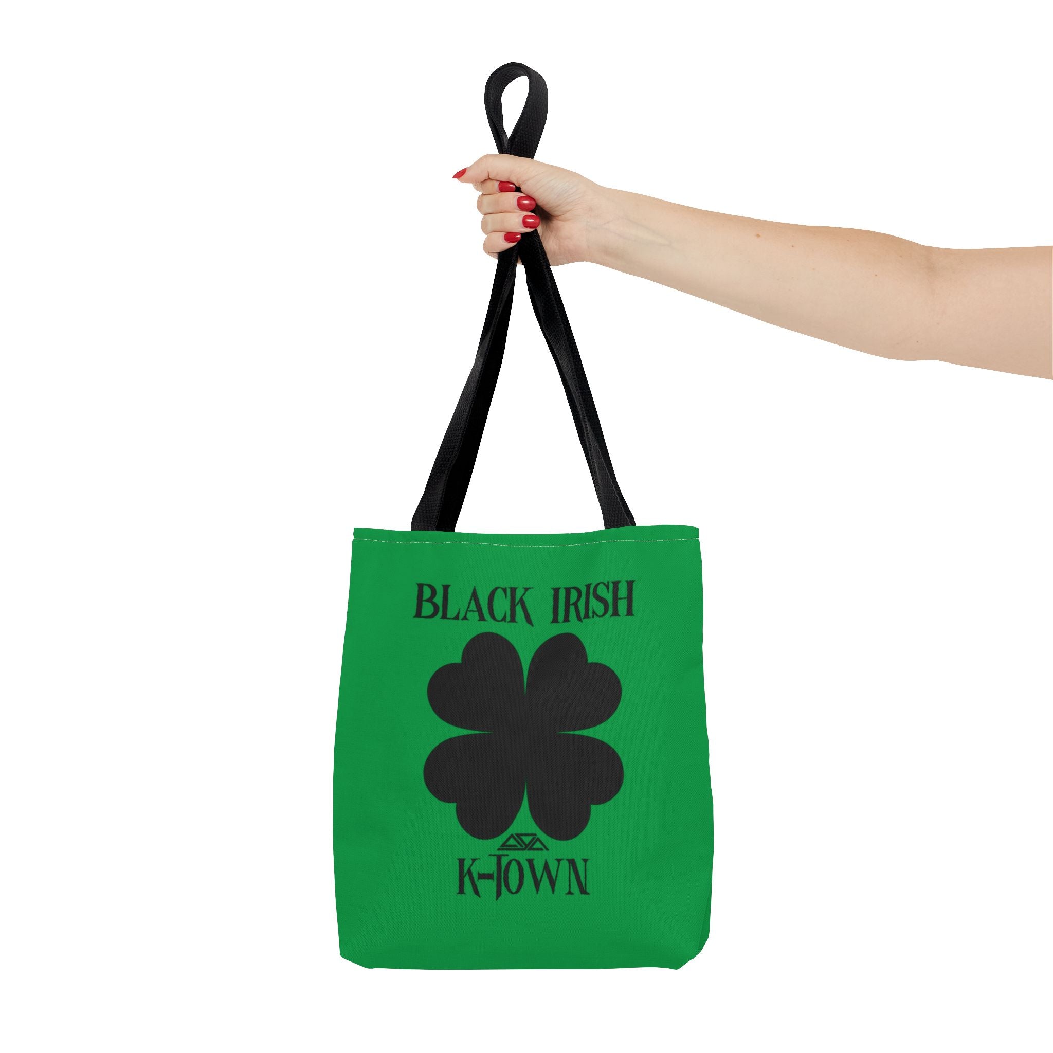 Black Irish K-Town St. Patrick's Day Tote Bag - Fun Green Shamrock Design