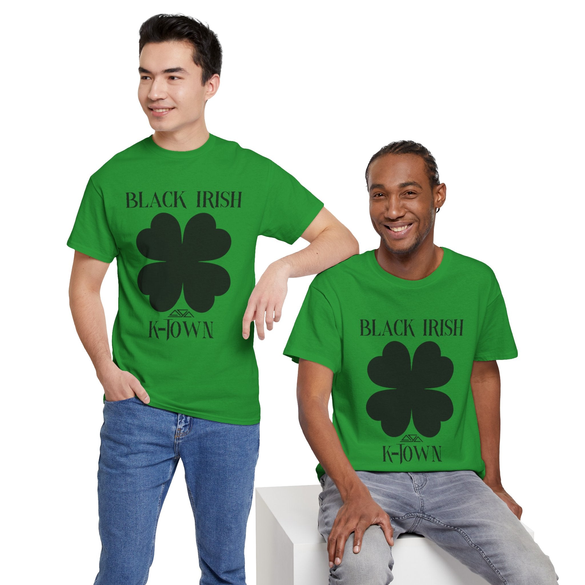 St. Patrick's Day Black Irish Unisex Heavy Cotton Tee