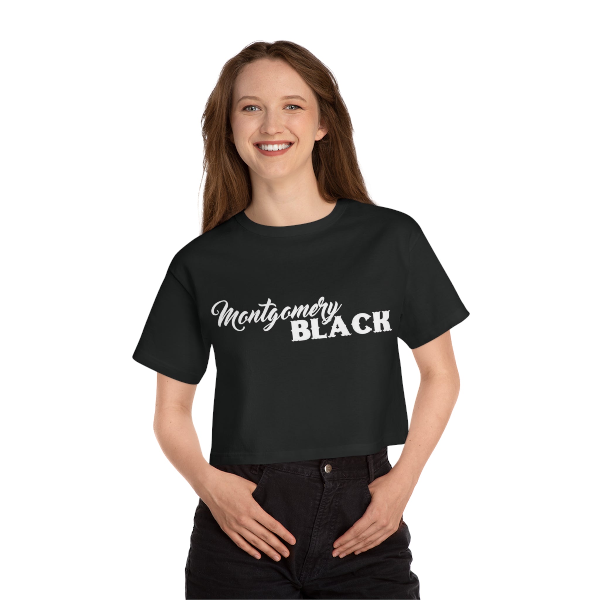 Montgomery Black Heritage Cropped T-Shirt for Women