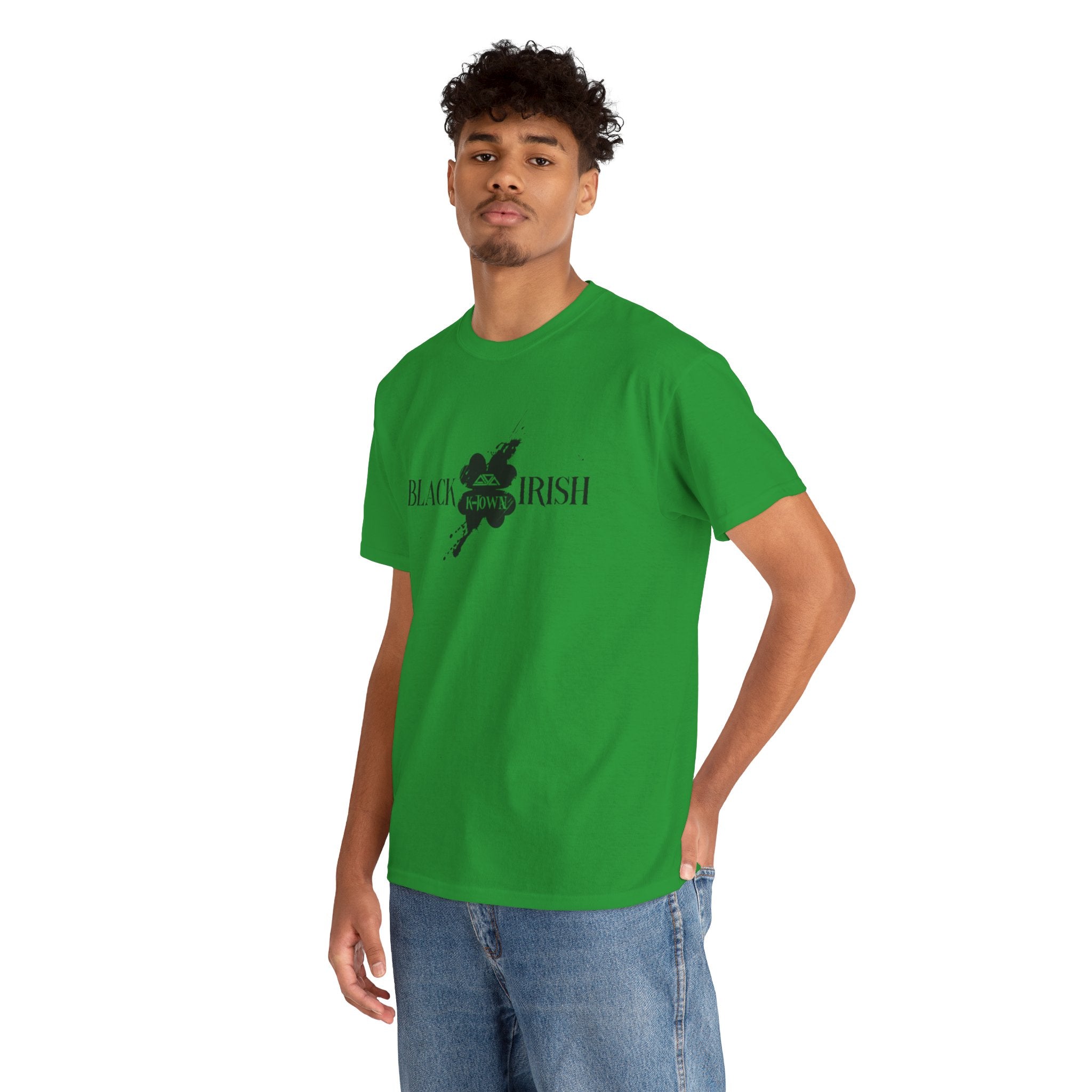 Black Irish Unisex Heavy Cotton Tee - Unique St. Patrick's Day Apparel