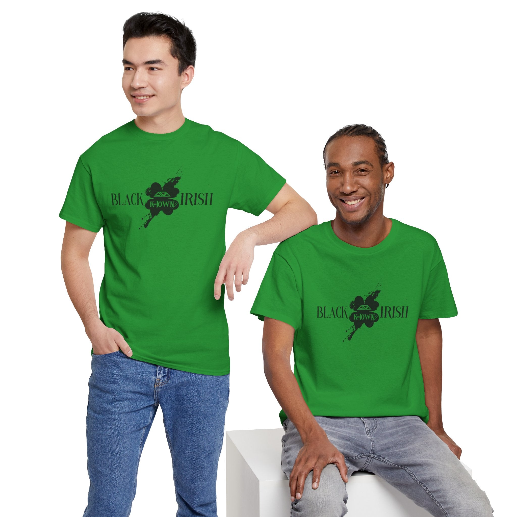 Black Irish Unisex Heavy Cotton Tee - Unique St. Patrick's Day Apparel