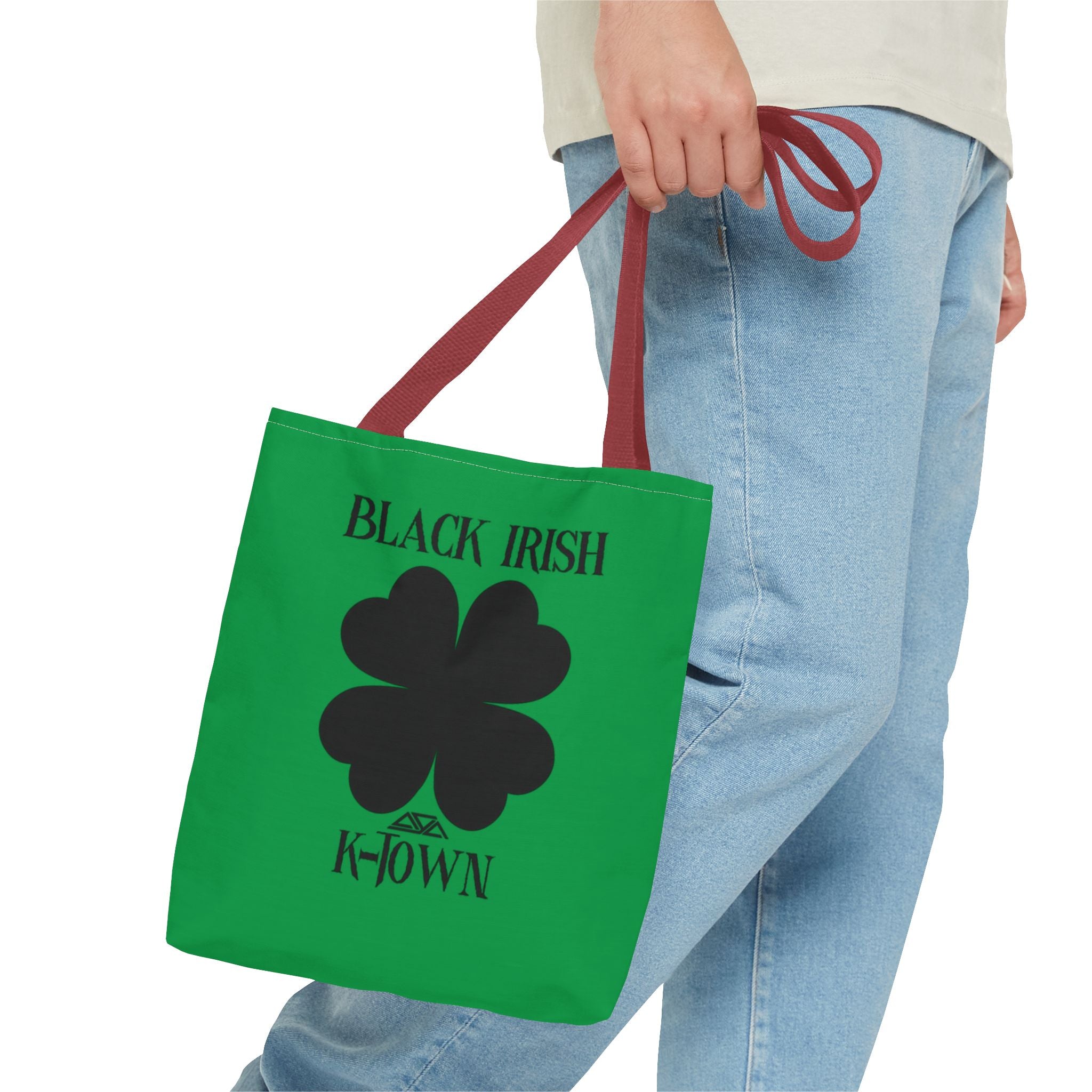 Black Irish K-Town St. Patrick's Day Tote Bag - Fun Green Shamrock Design