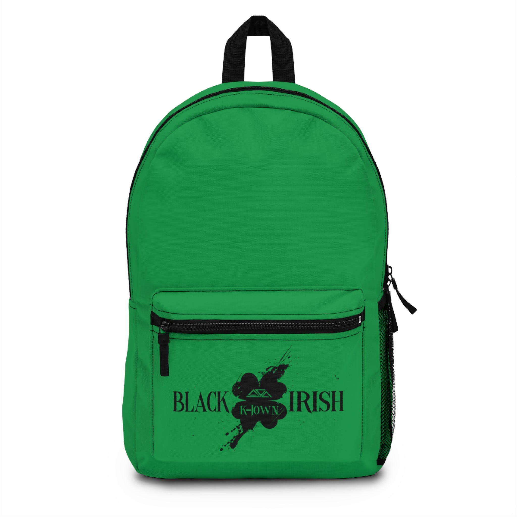 St. Patrick's Day Backpack - Black Irish Design - Eco-Friendly Green