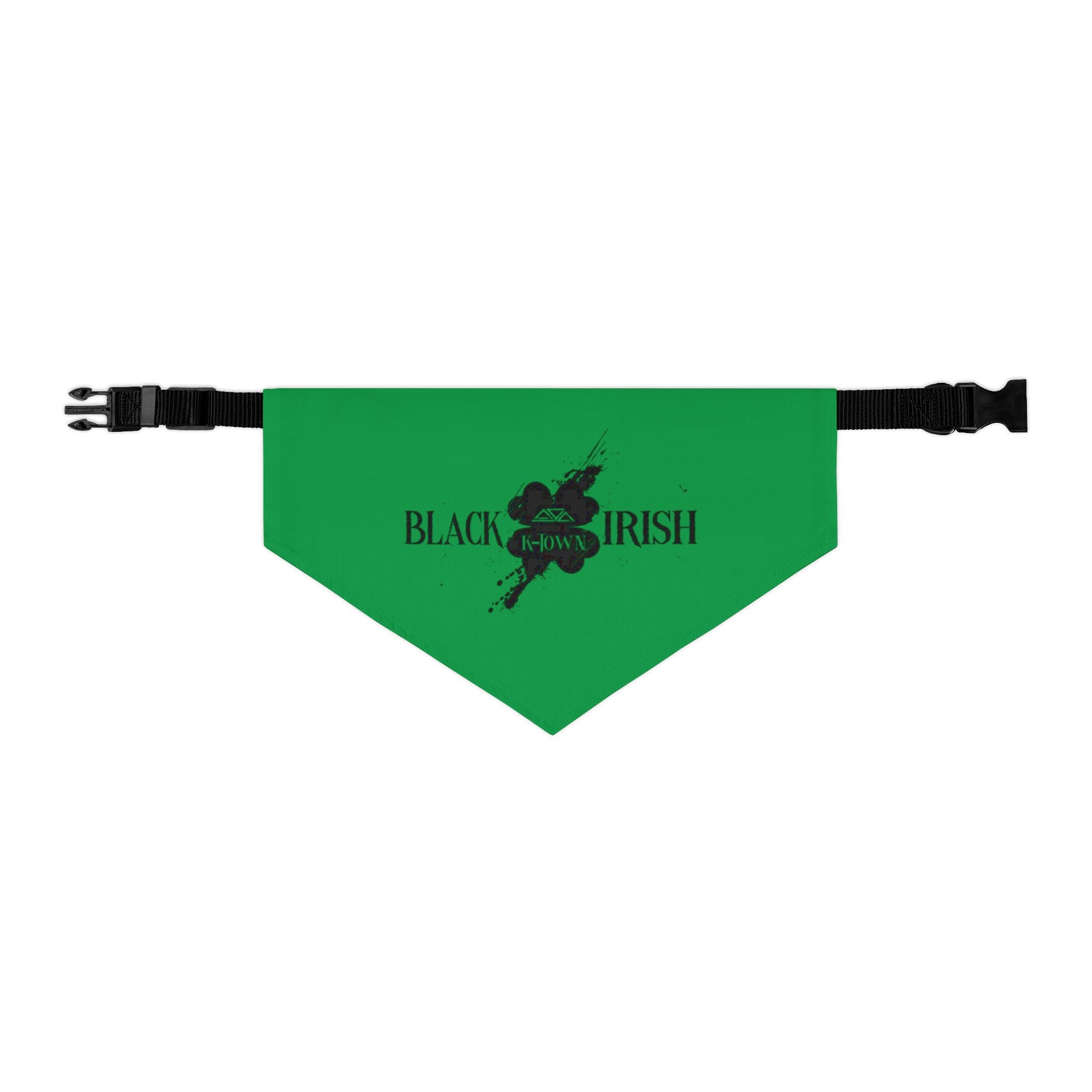 St. Patrick's Day Pet Bandana - Black Irish Design for Dogs